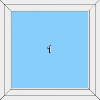 001 Fenster einflügelig mit festeingeb. Flügel