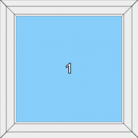 001 Fenster einflügelig mit festeingeb. Flügel