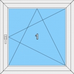 002 Fenster einflügelig, dreh- und kippbar