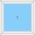 001 Fenster einflügelig mit festeingeb. Flügel