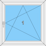 002  Fenster einflügelig, dreh- und kippbar